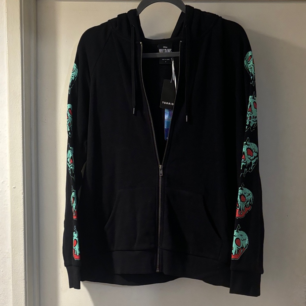 Villana Disney torrid Hoodie with Skull Sleeve Design